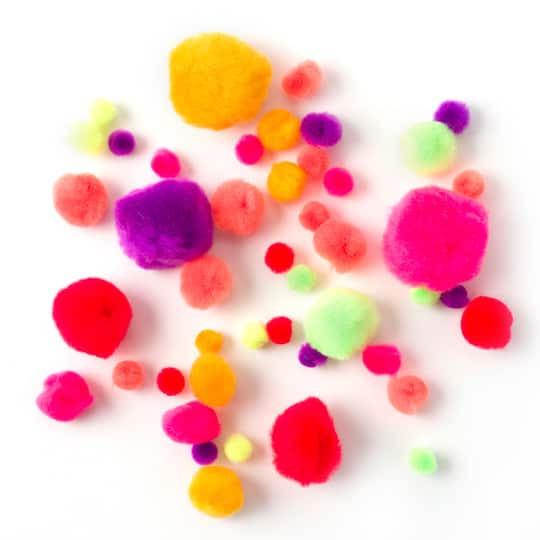 Hot Colors Mix Pom Poms by Creatology™